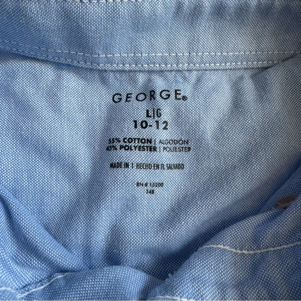 George Men's Sky Blue Casual Button-Down Shirt